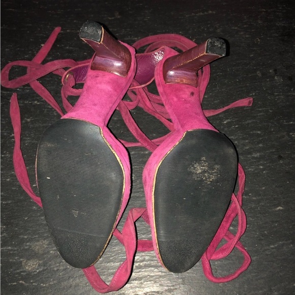 GUCCI] by Tom Ford Purple Suede Leather Stiletto heel Shoes - Picture 12 of 14